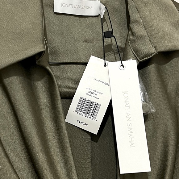 NWT JONATHAN SIMKHAI Roma Mini Dress in Willow Size Small - Picture 6 of 12